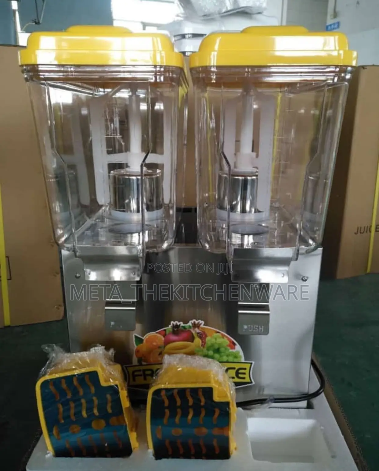 Commercial Juice Dispenser 2 Tanks 36l
