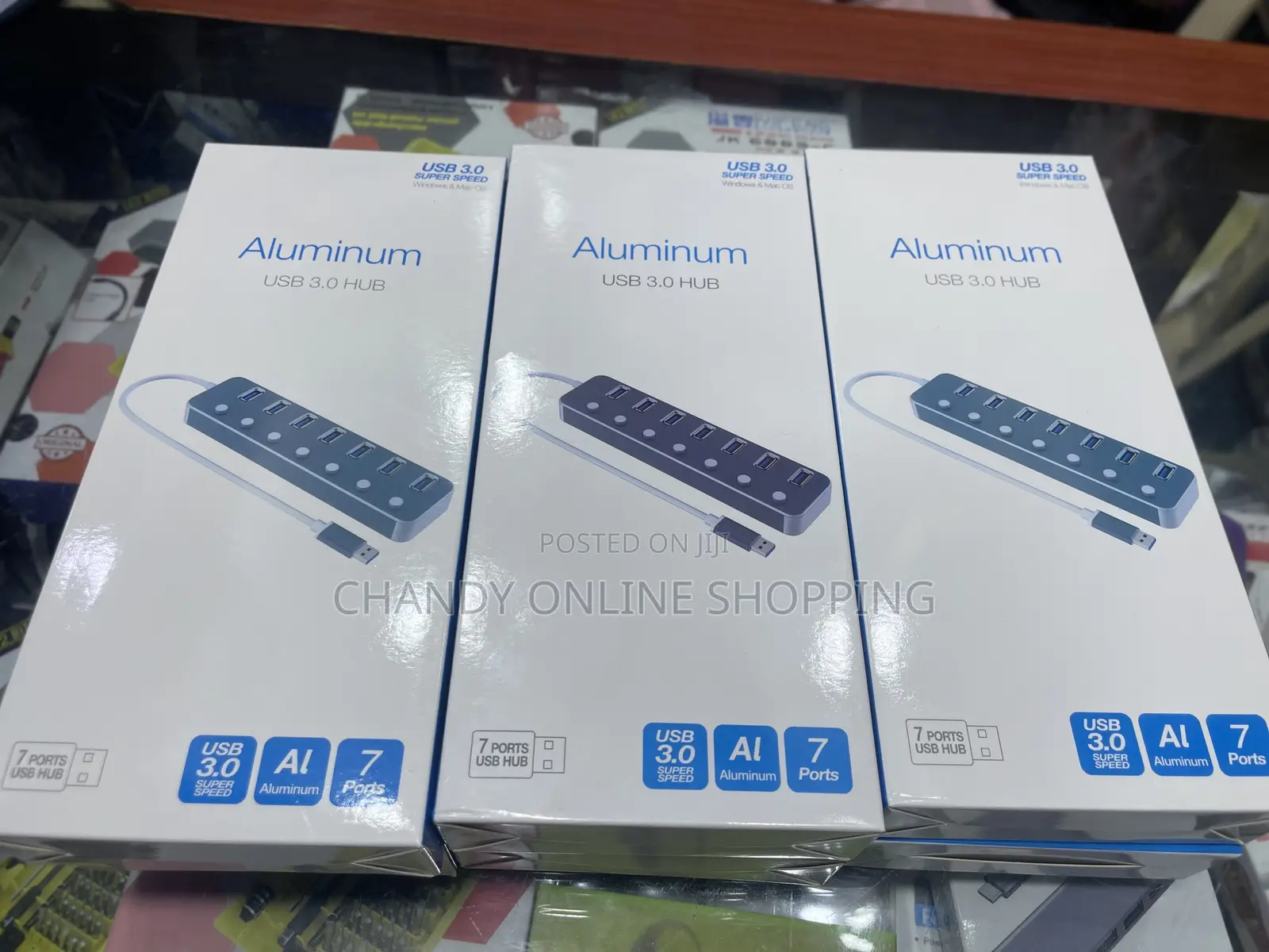 USB Hub 3.0 Aluminum Super Speed With 7 Ports