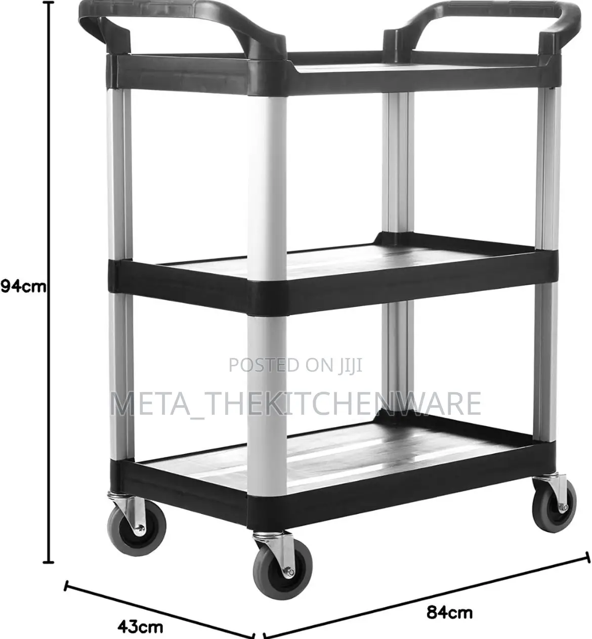 3 Tier Plastic Catering Trolley