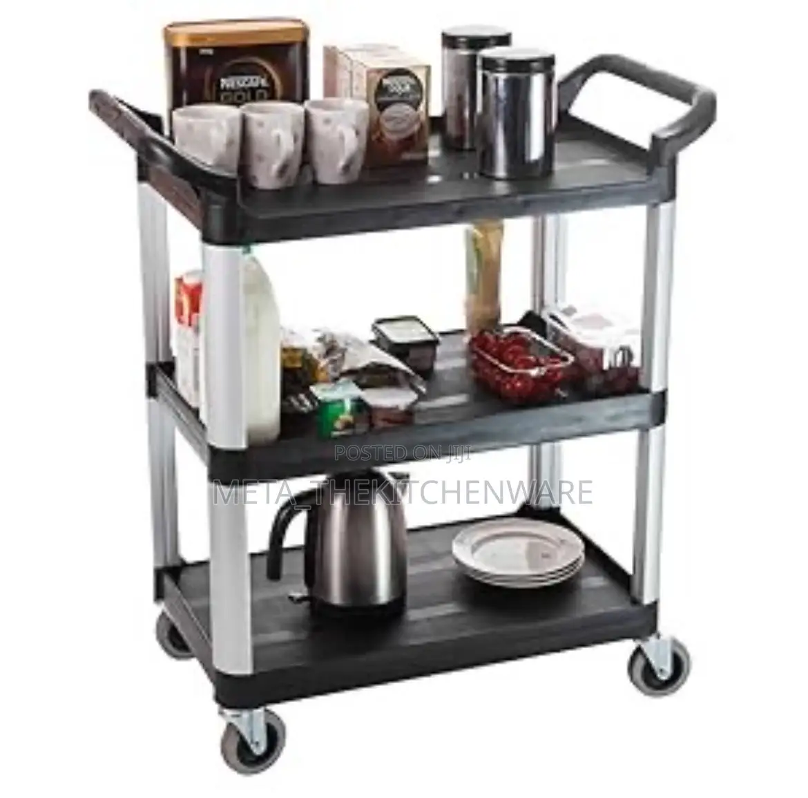 3 Tier Plastic Catering Trolley