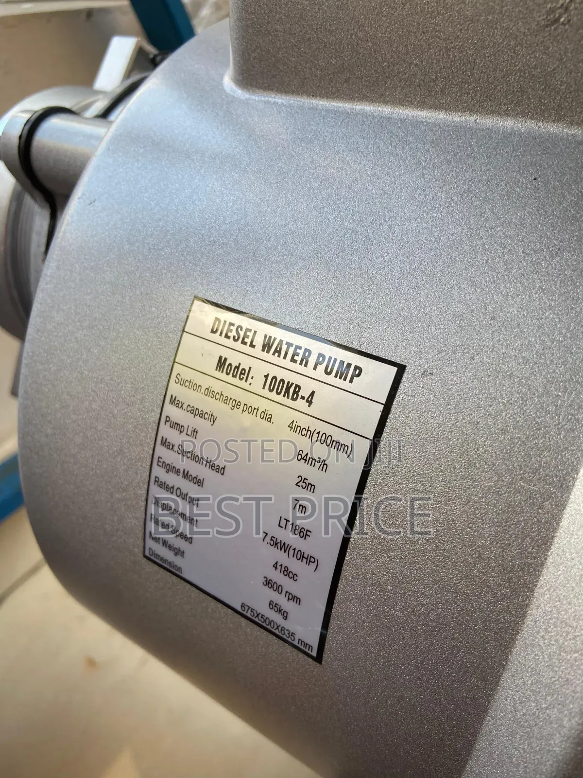 Lutian Diesel Water Pumb 4inch (100m)