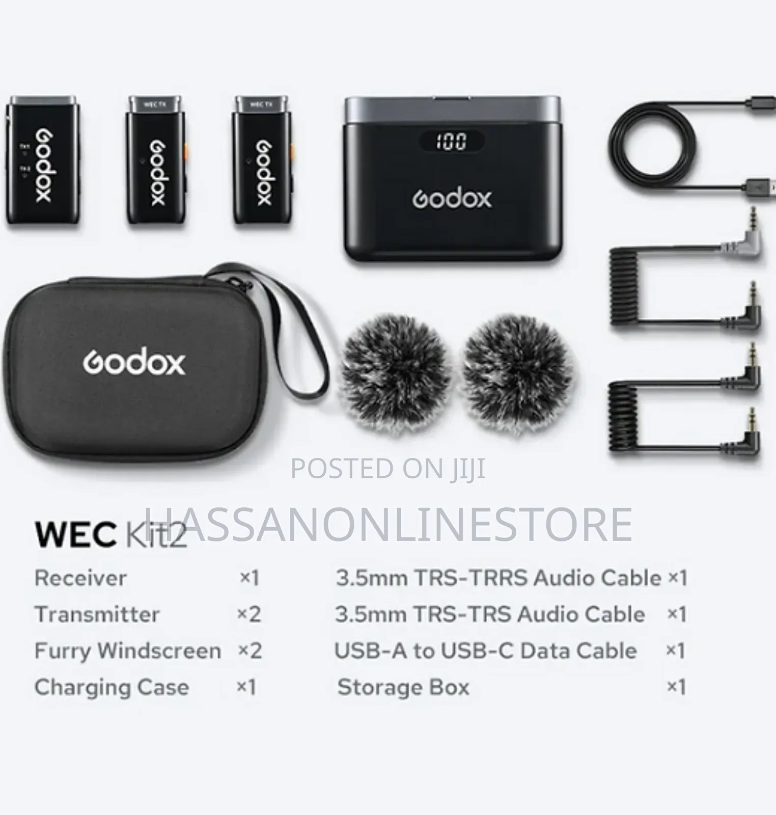 Godox WEC Kit-2 Wireless Microphone System for Camera 2.4ghz