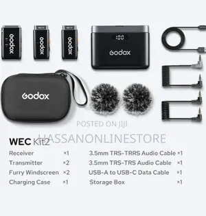 Godox WEC Kit-2 Wireless Microphone System for Camera 2.4ghz