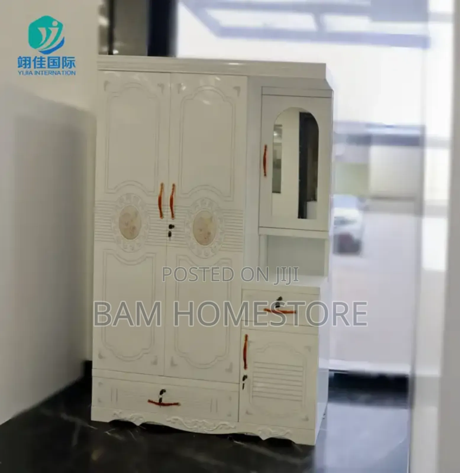 3 Doors Wadrobe With Mirror+2 Drawers