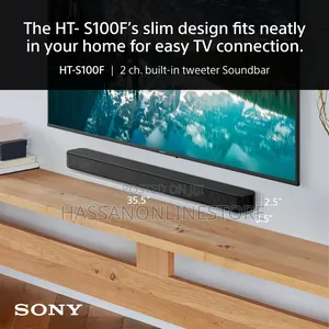 Sony 2ch Built-in Tweeter Soundbar | HTS100F