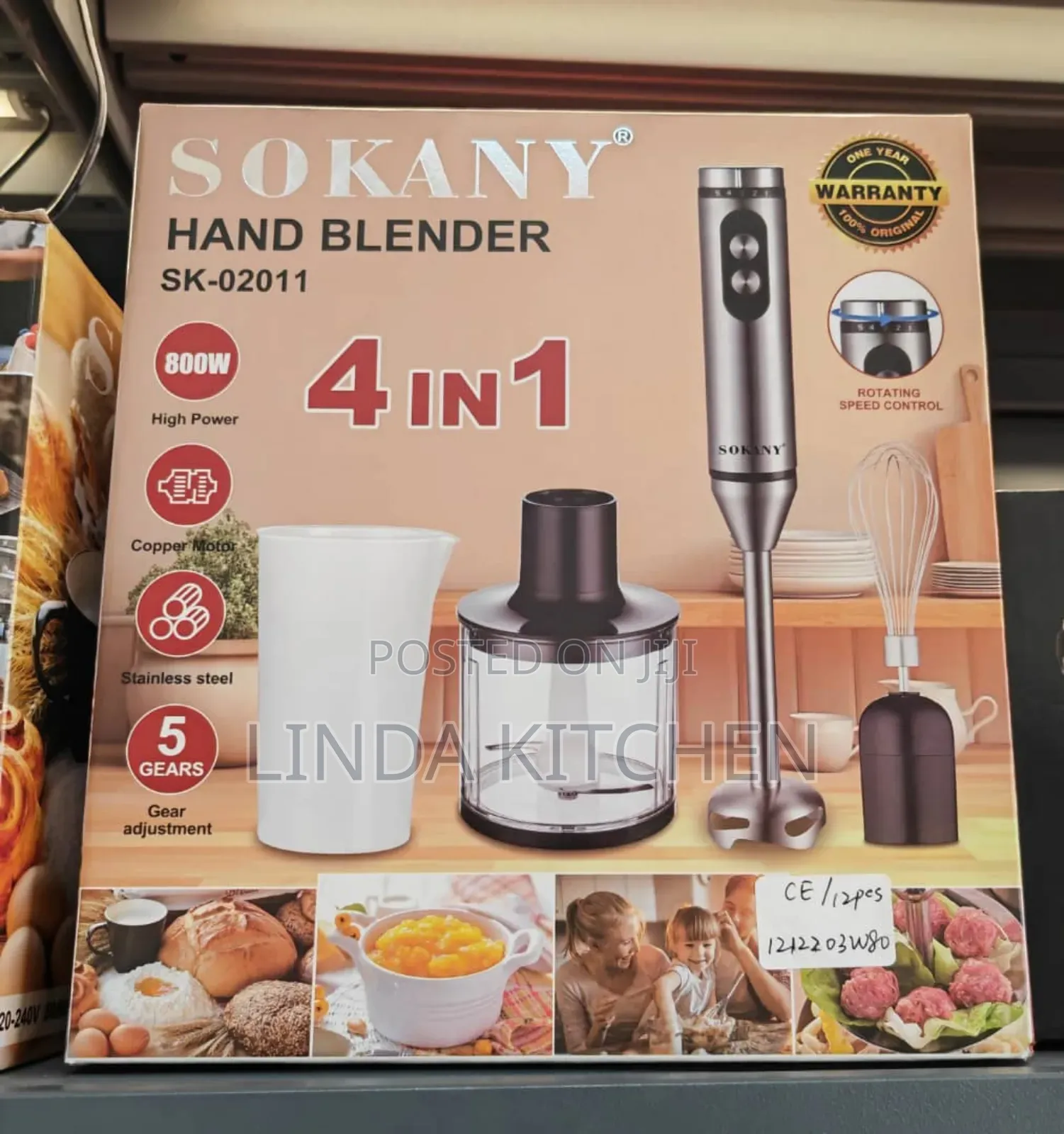Sokany Hand Blender 4 in 1