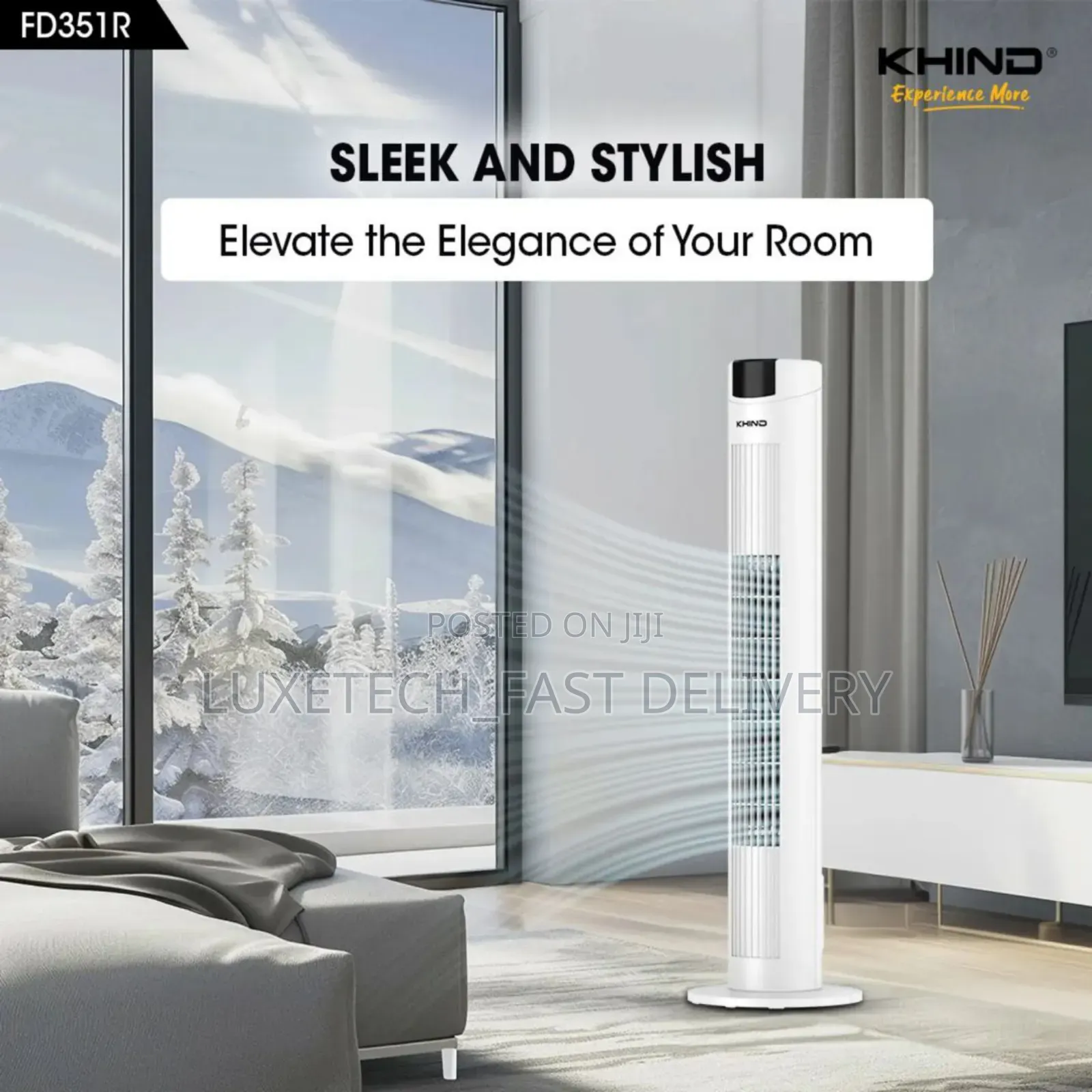 Khind Tower Fan 31.3" With Remote Control Fd351r