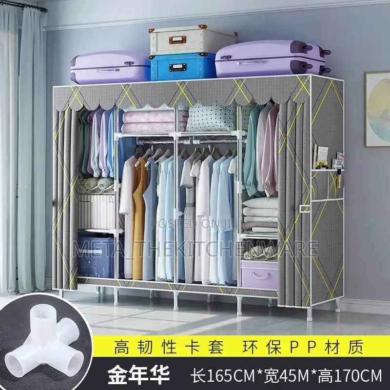 Wardrobe Strong Iron 2 Door (Kabati Ya Chuma Milango 2,3,3)
