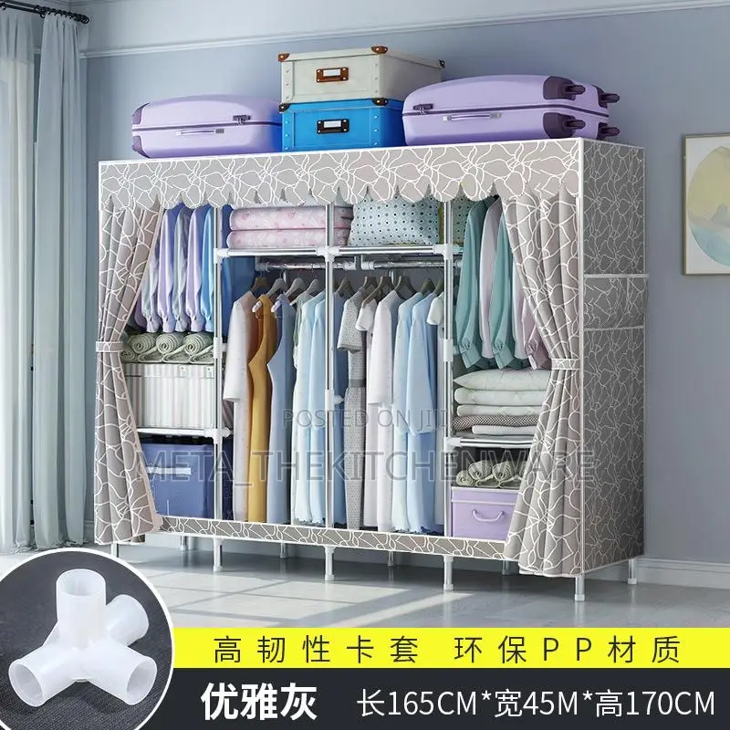 Wardrobe Strong Iron 2 Door (Kabati Ya Chuma Milango 2,3,3)