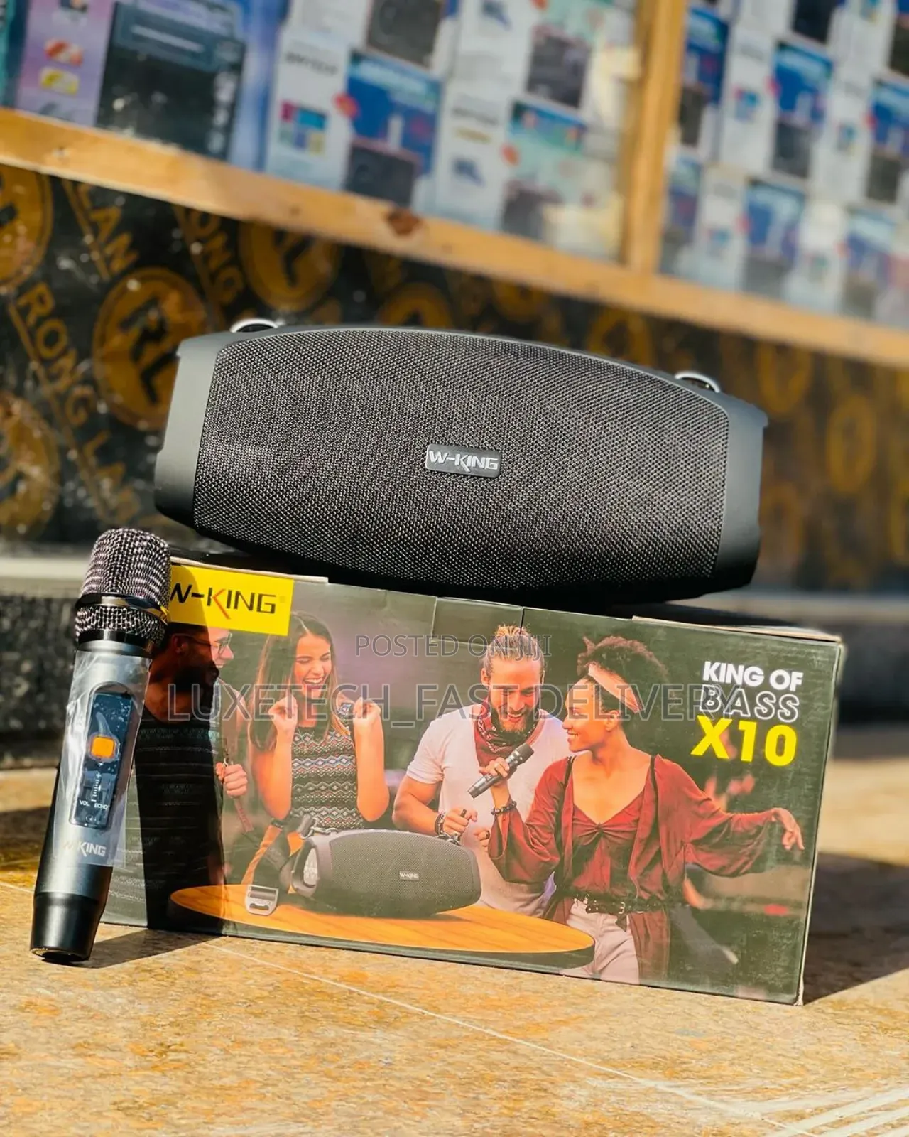 W-King Portable Loud Bluetooth Speakers With Wireless Mic