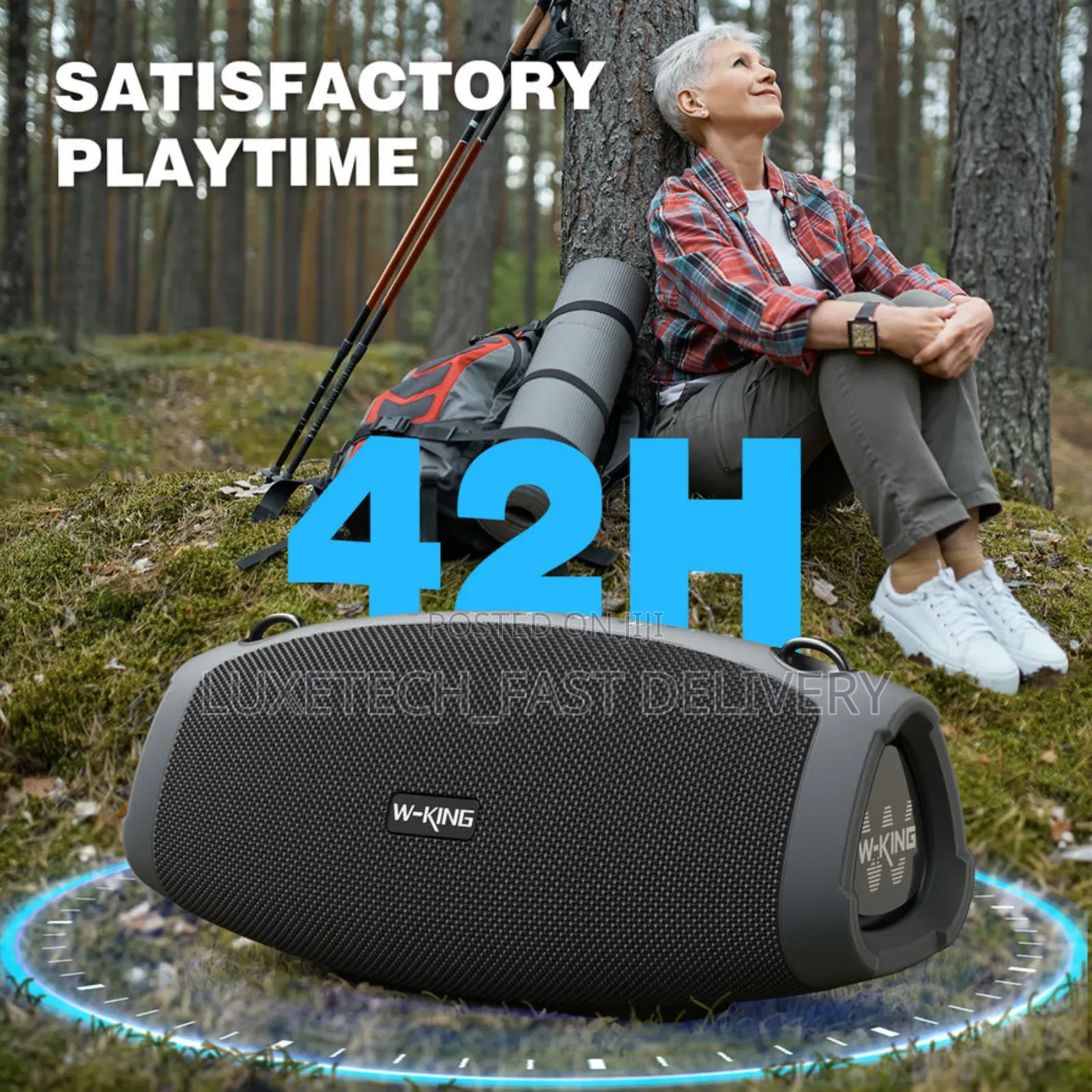 W-King Portable Bluetooth Speaker With Wireless Microphone