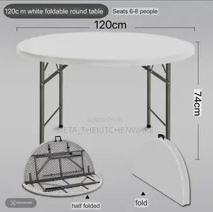 Foldable Round Table 120cm
