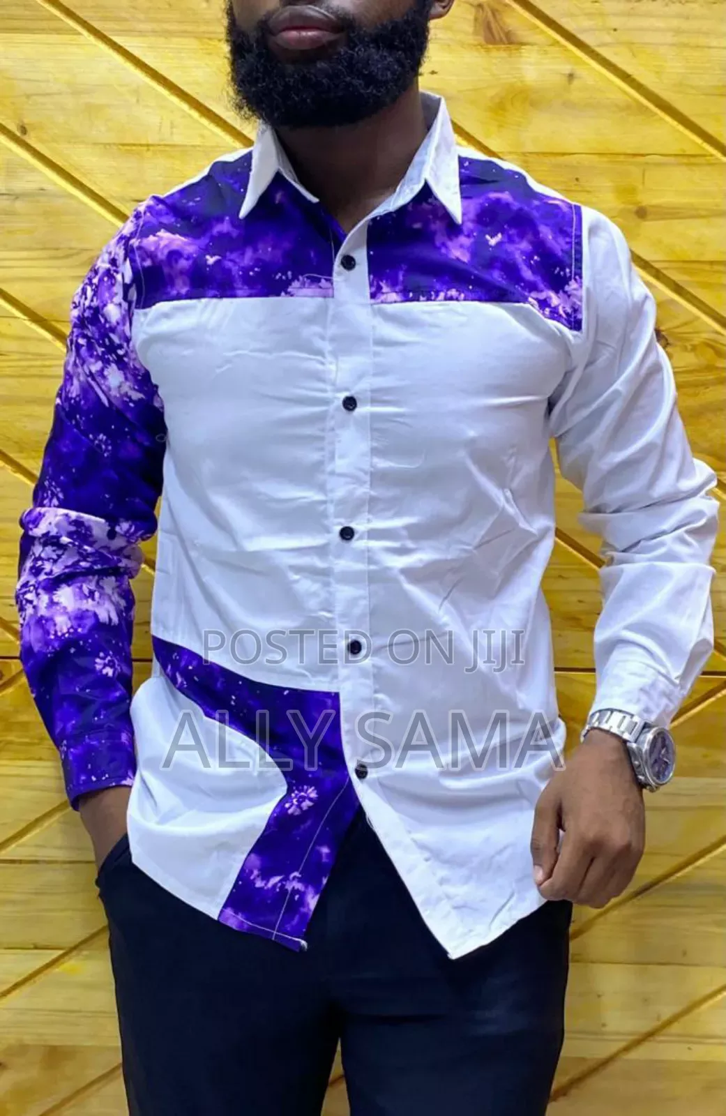 Mens Shirt White Multcolor Quality