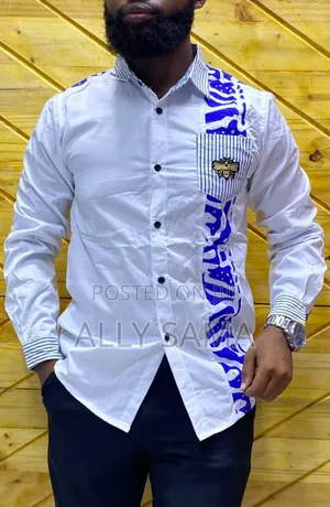Mens Shirt White Multcolor Quality