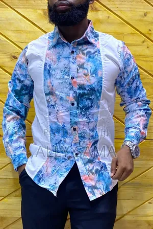 Mens Shirt White Multcolor Quality
