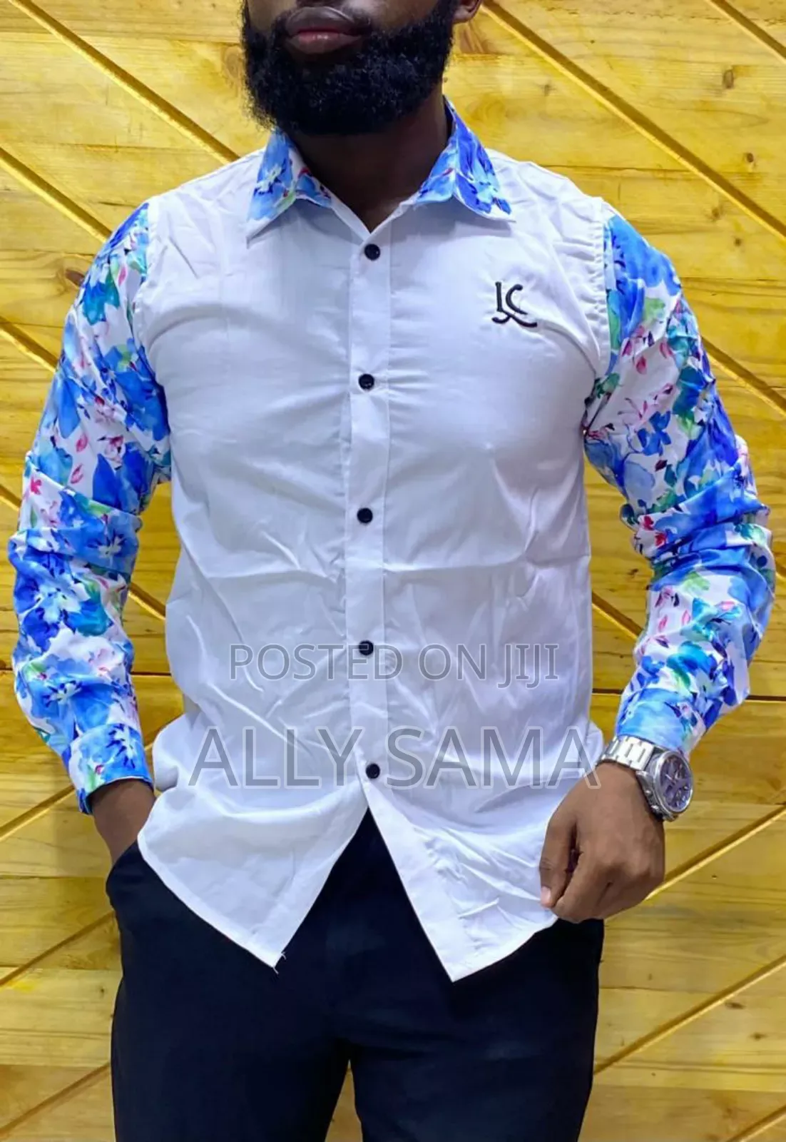 Mens Shirt White Multcolor Quality