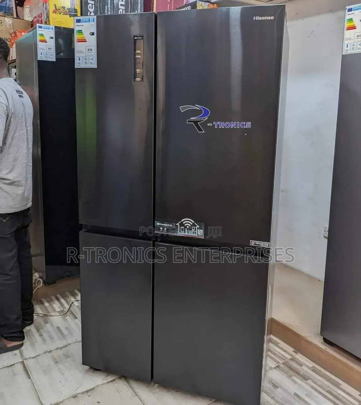 Hisense Refrigerator 637litres Side by Side, LED Touch, Wifi