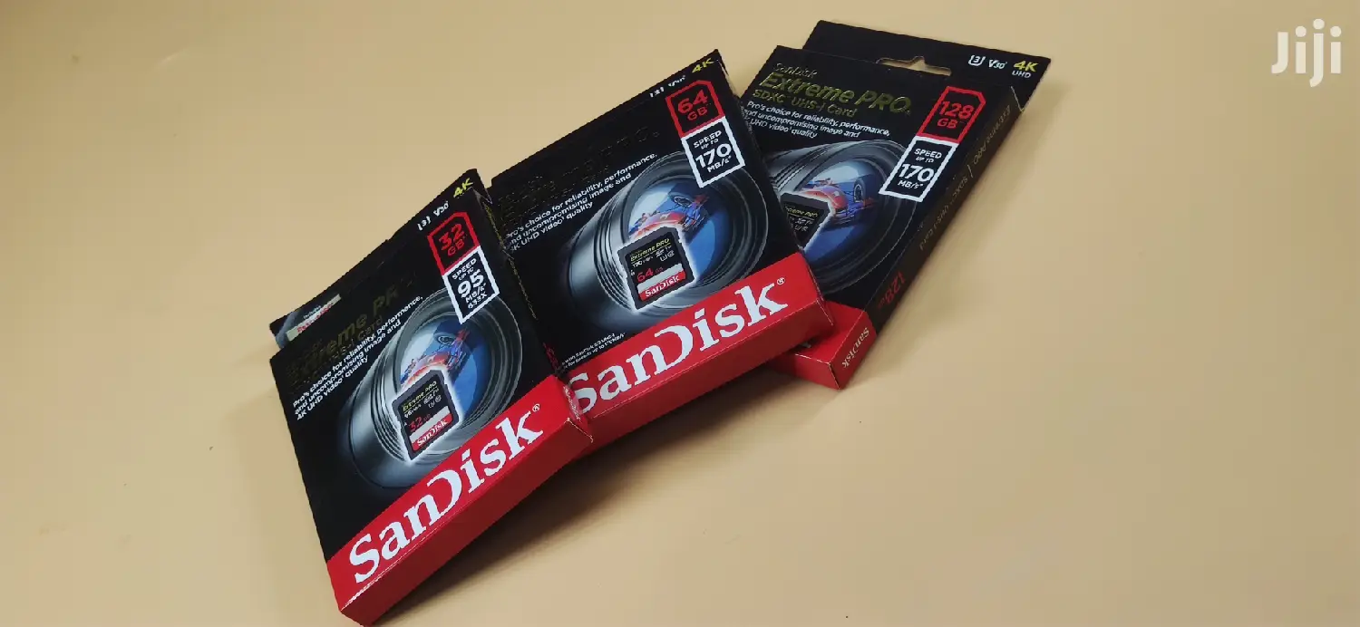 Sandisk Extreme PRO 64gb Sdxc C10, U3, V30, 4K Uhd, SD Card