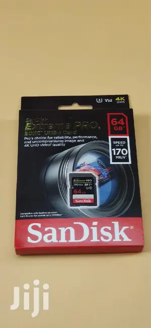 Sandisk Extreme PRO 64gb Sdxc C10, U3, V30, 4K Uhd, SD Card