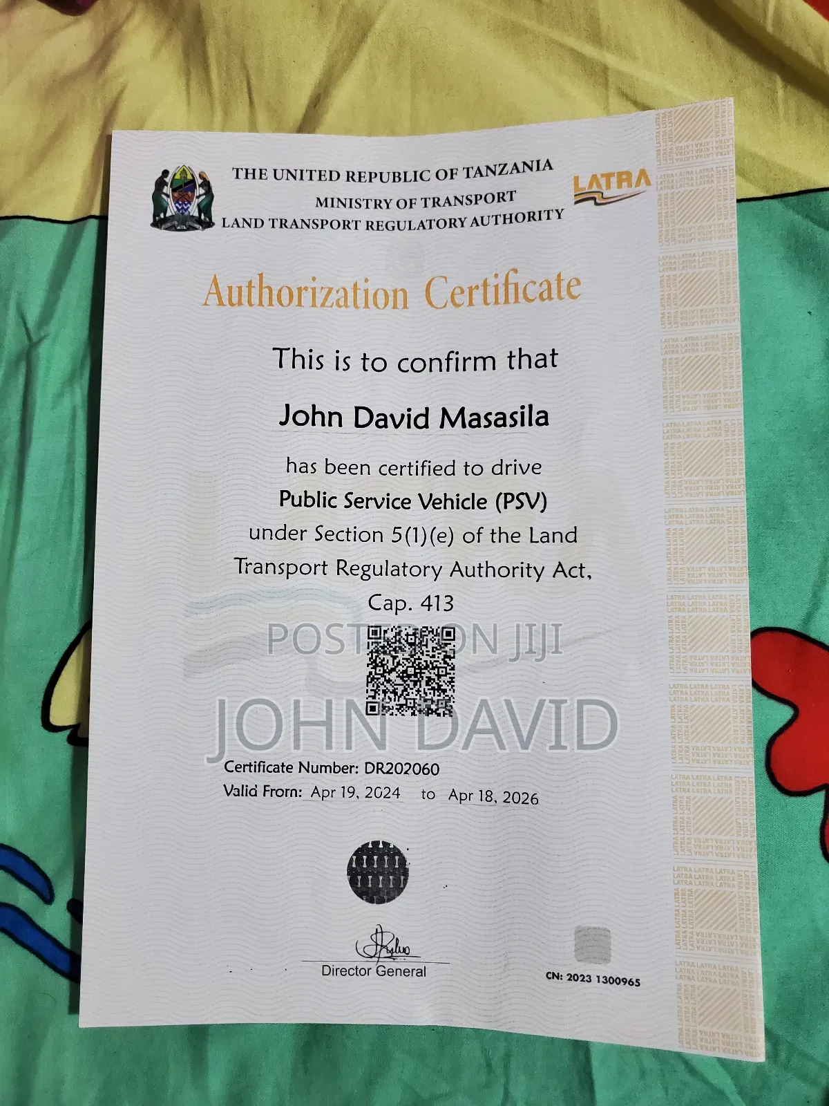 Ombi La Kazi Ya Udereva