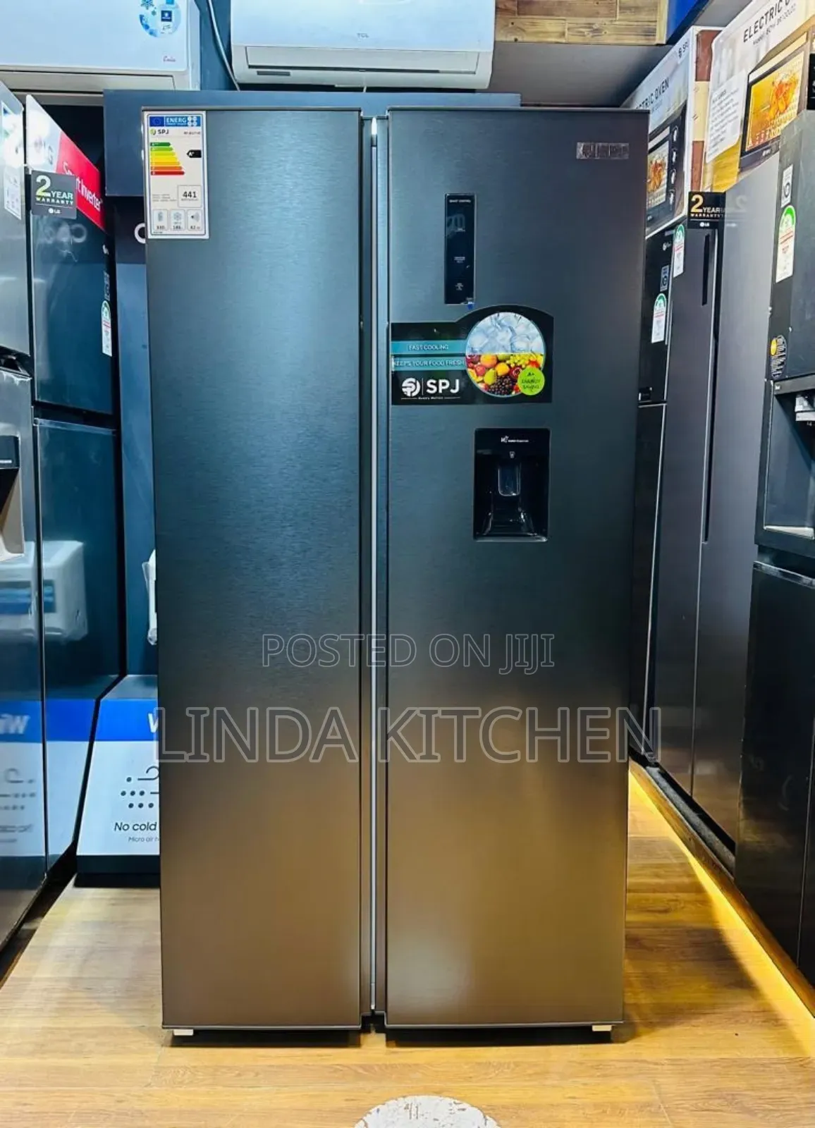 SPJ Refrigerator Side by Side 550lts, Model Rf-Biu 719C
