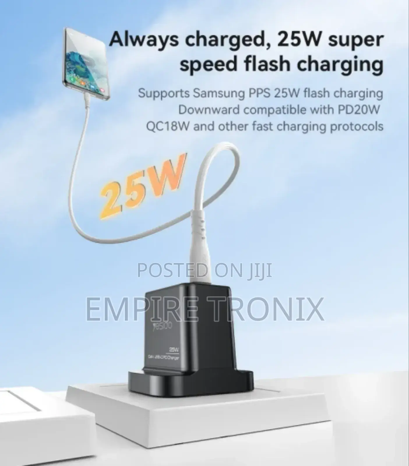 Yesido YC81 Gan Single Type-C UK 25W Fast Charger