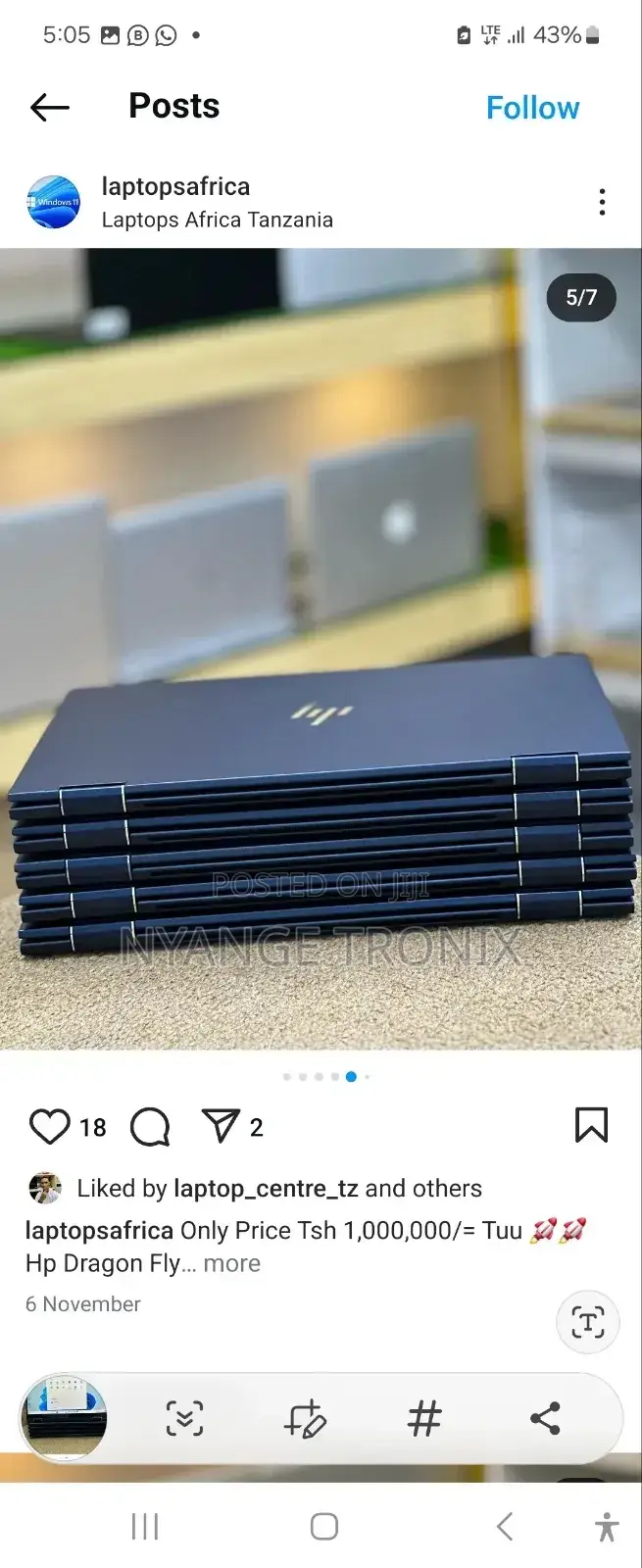 New Laptop HP Dragonfly G4 16GB Intel Core I5 SSD 512GB