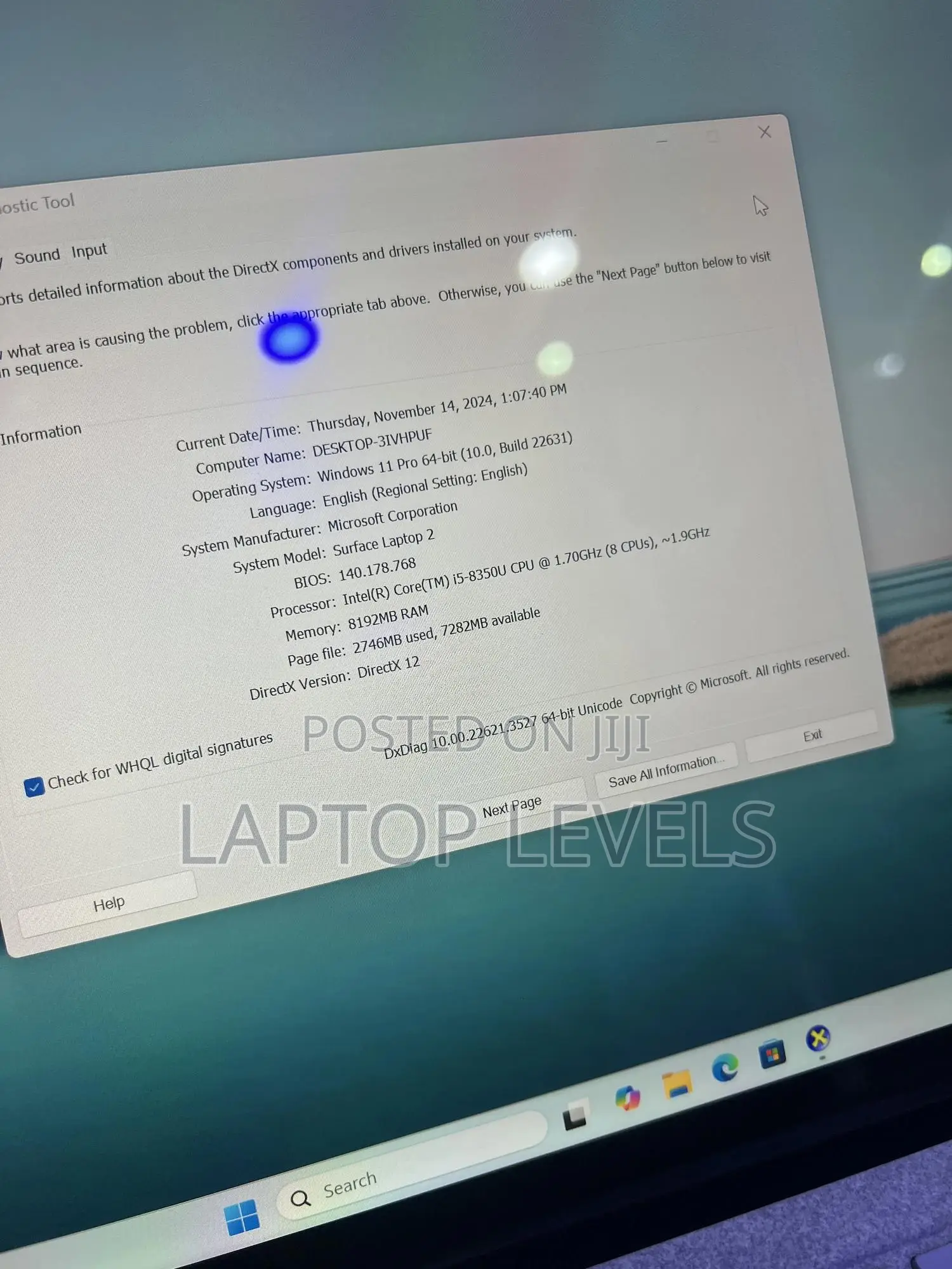 Laptop Microsoft Surface Laptop 2 8GB Intel Core I5 SSD 256GB