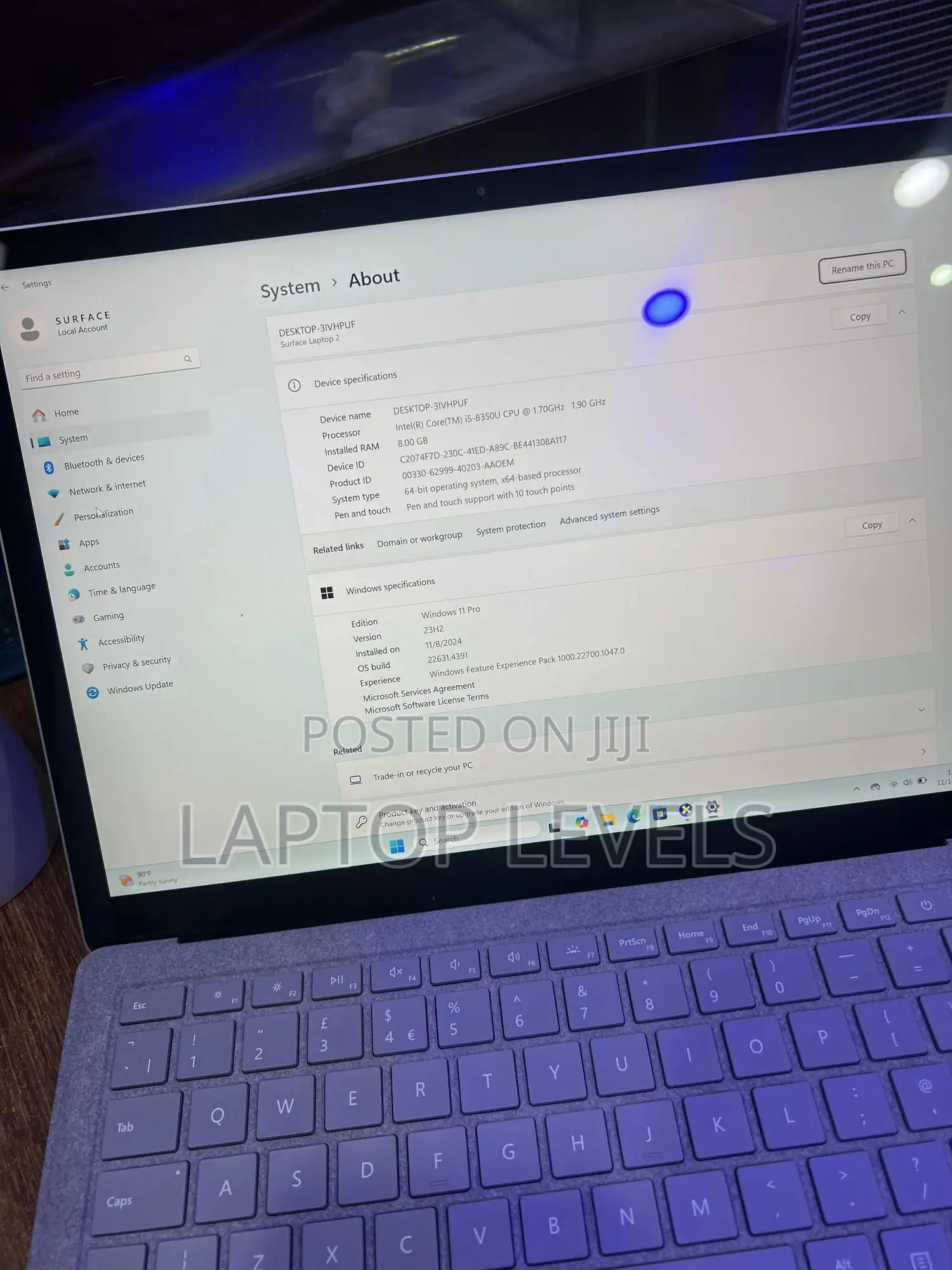 Laptop Microsoft Surface Laptop 2 8GB Intel Core I5 SSD 256GB