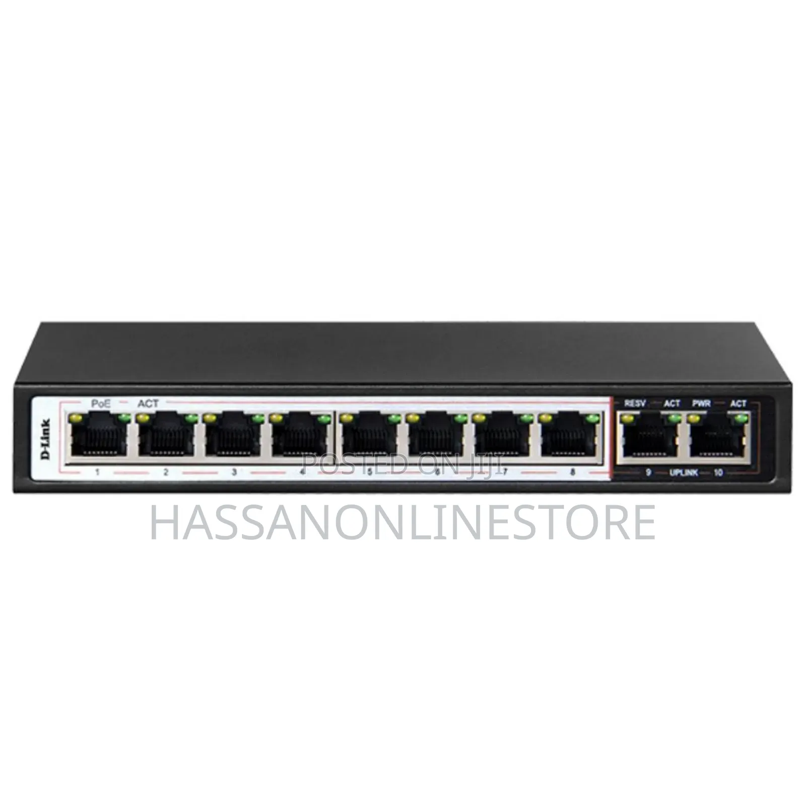 D-link 8 + 2 1000mbps 250m Poe Switch DES-F1010P-E