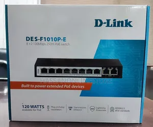 D-link 8 + 2 1000mbps 250m Poe Switch DES-F1010P-E