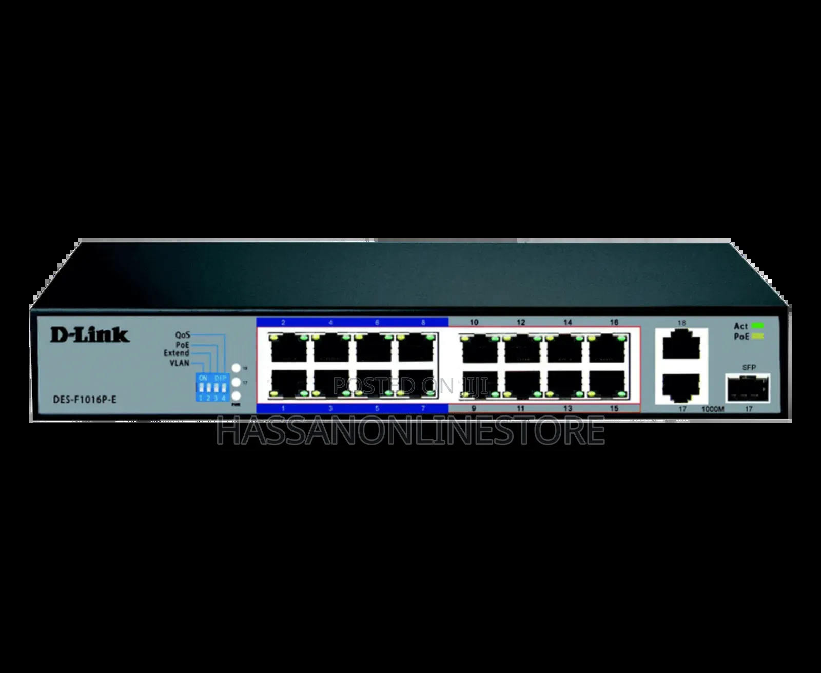 D-Link 16-Port 10/100 Long Range Poe Switch Des-F1016p-E