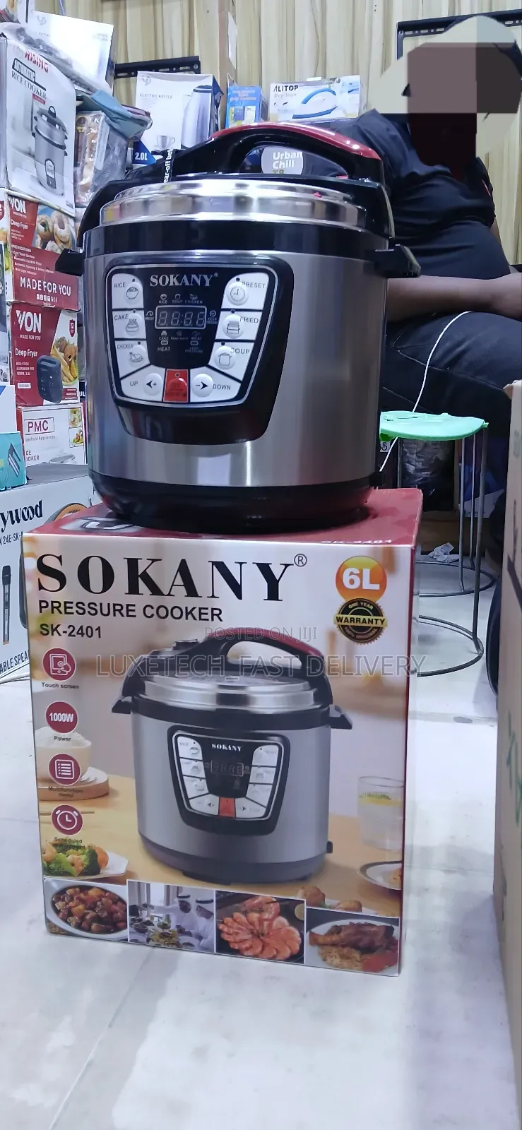 Sokany Pressure Cooker 6 Litres With Overheat Protection