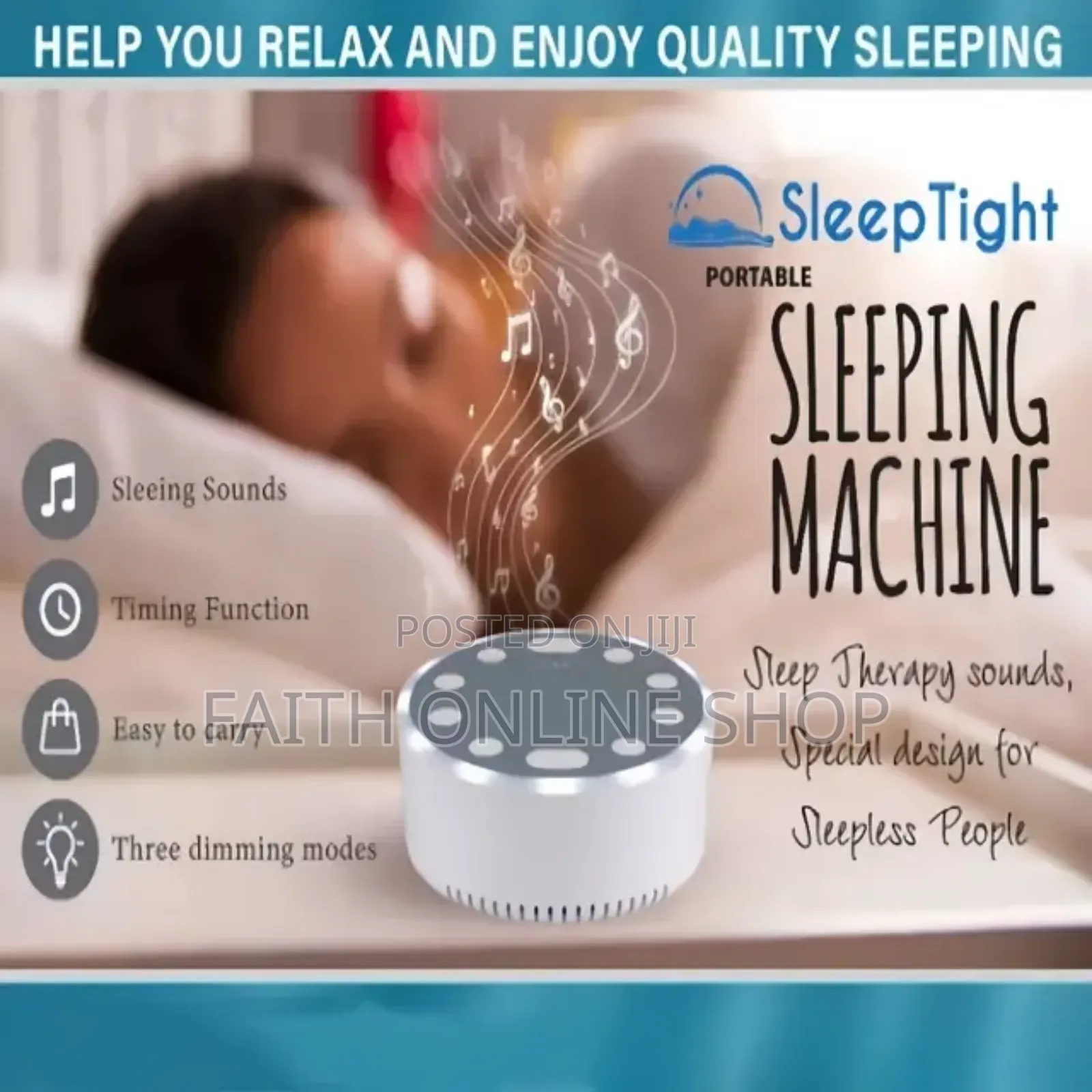 White Noise Machine Natural Soothing Sounds Portable