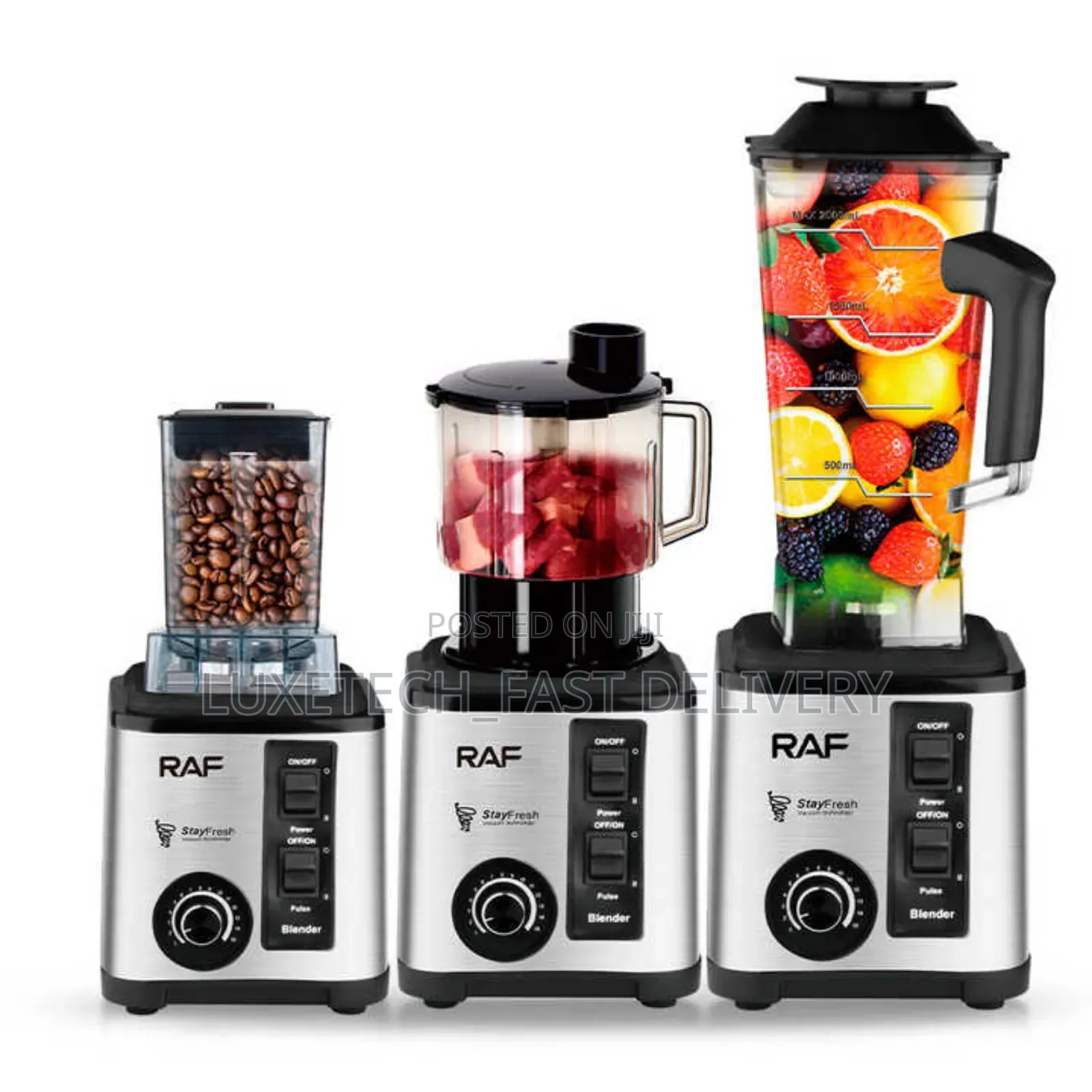 Raf Electric Blender 2L Multifunction Heavy Duty 3 in 1