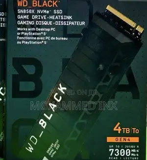 Wd_blacktm Sn850x Nvme* SSD Game Drive+Heatsink 4tb Compatib