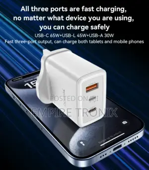 Yesido YC89 65W Type-C, USB, 8 Pin Reverse Gan Fast Charger