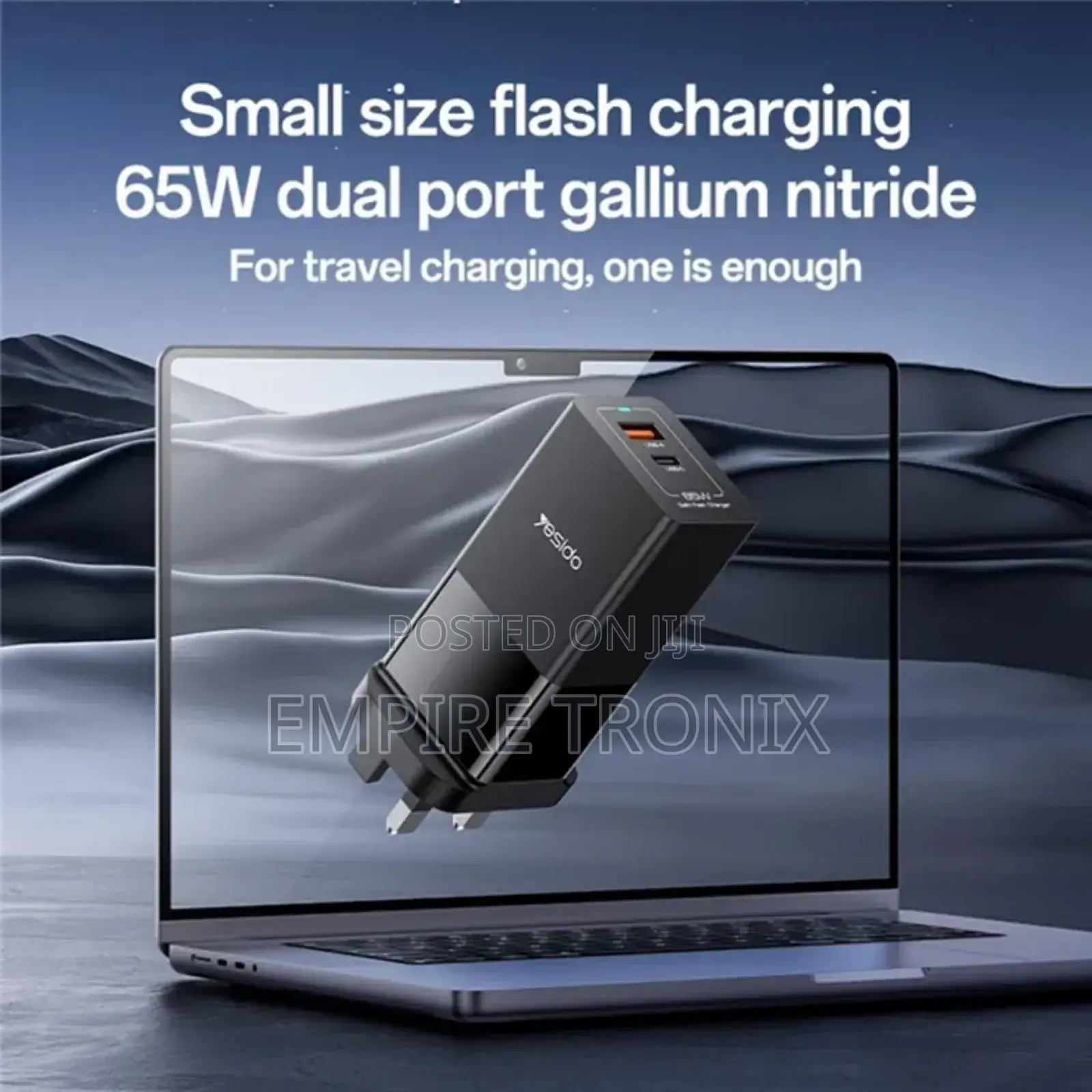 YESIDO YC92 USB-A + Type-C Dual Port 65W Fast Charger