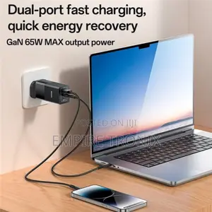 YESIDO YC92 USB-A + Type-C Dual Port 65W Fast Charger