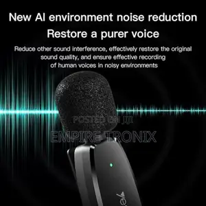 YESIDO KR11 Wireless Microphone With Type-C Receiver(Black)