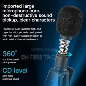 YESIDO KR11 Wireless Microphone With Type-C Receiver(Black)