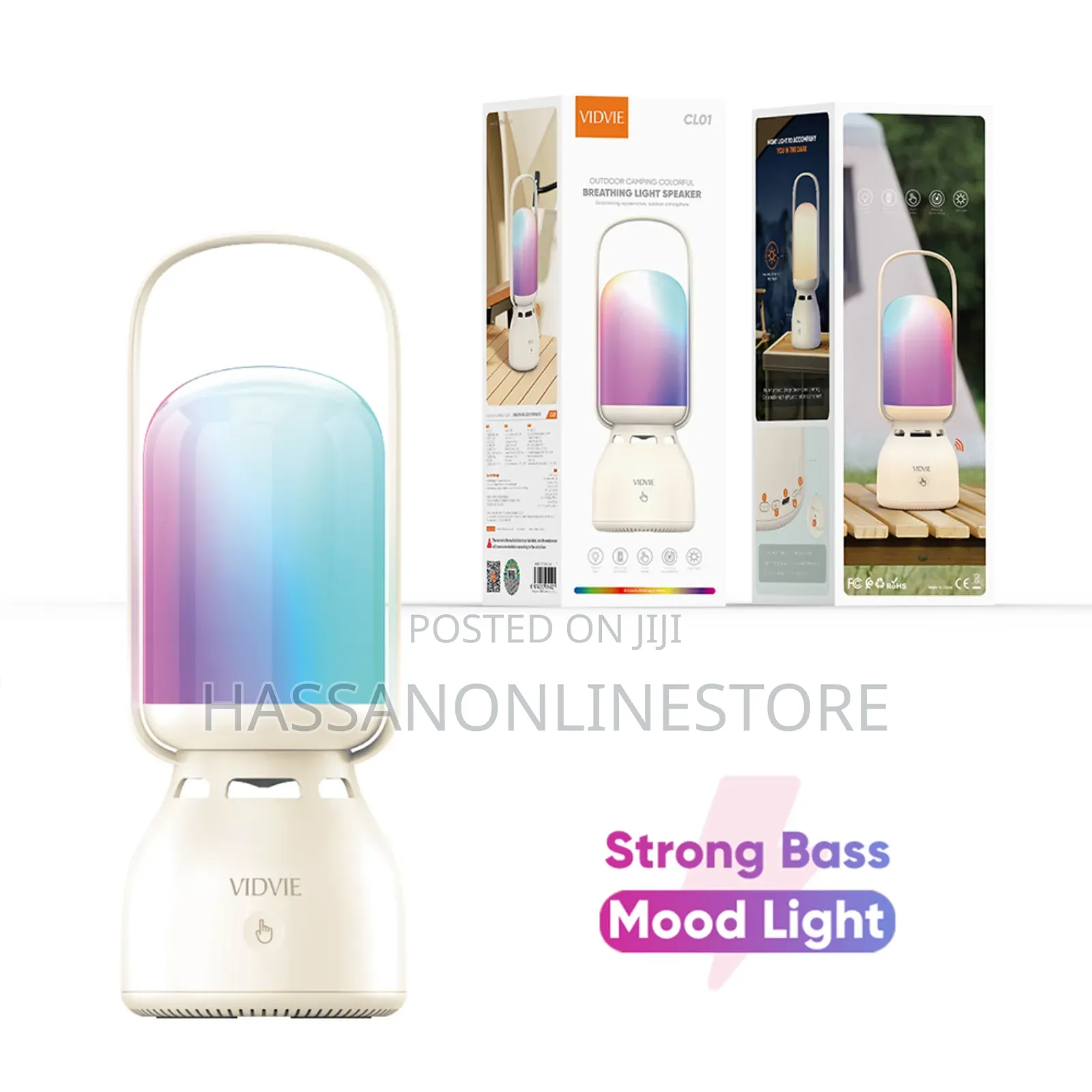 VIDVIE CL01 Outdoor Camping Colorful Breathing Light Speaker