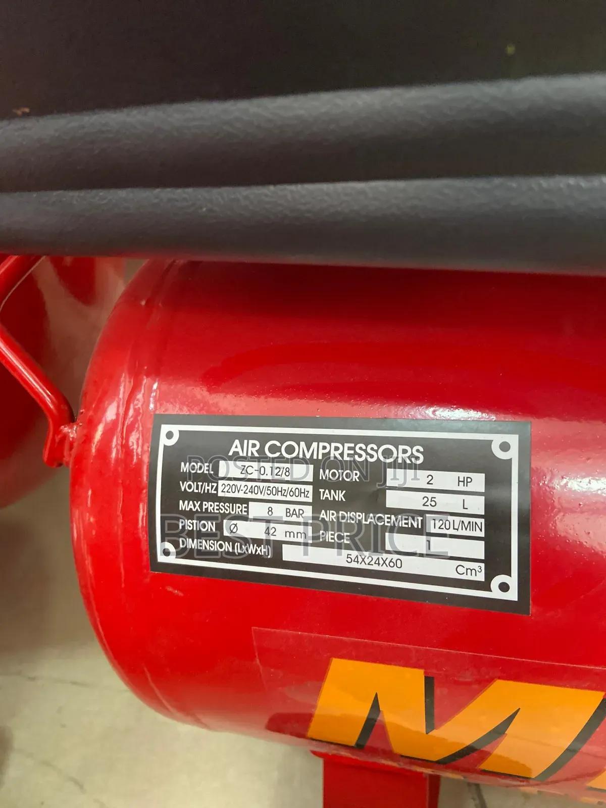 Meiyi Electrical Air Compressor 2 5litre 2HP