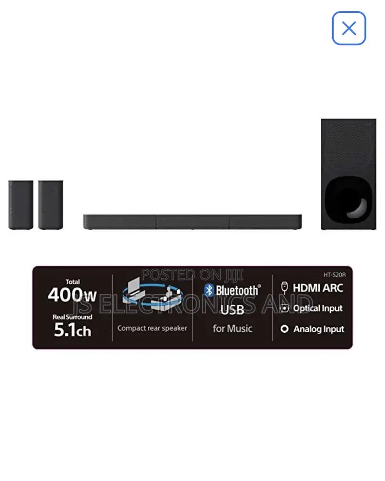 SONY Soundbar 400W, 5.1 Ch Home Theatre Systems ,Bluetooth