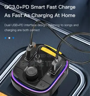 Y45 Car Charger | Smart Dual USB Ports | FM Transmitter Mp3