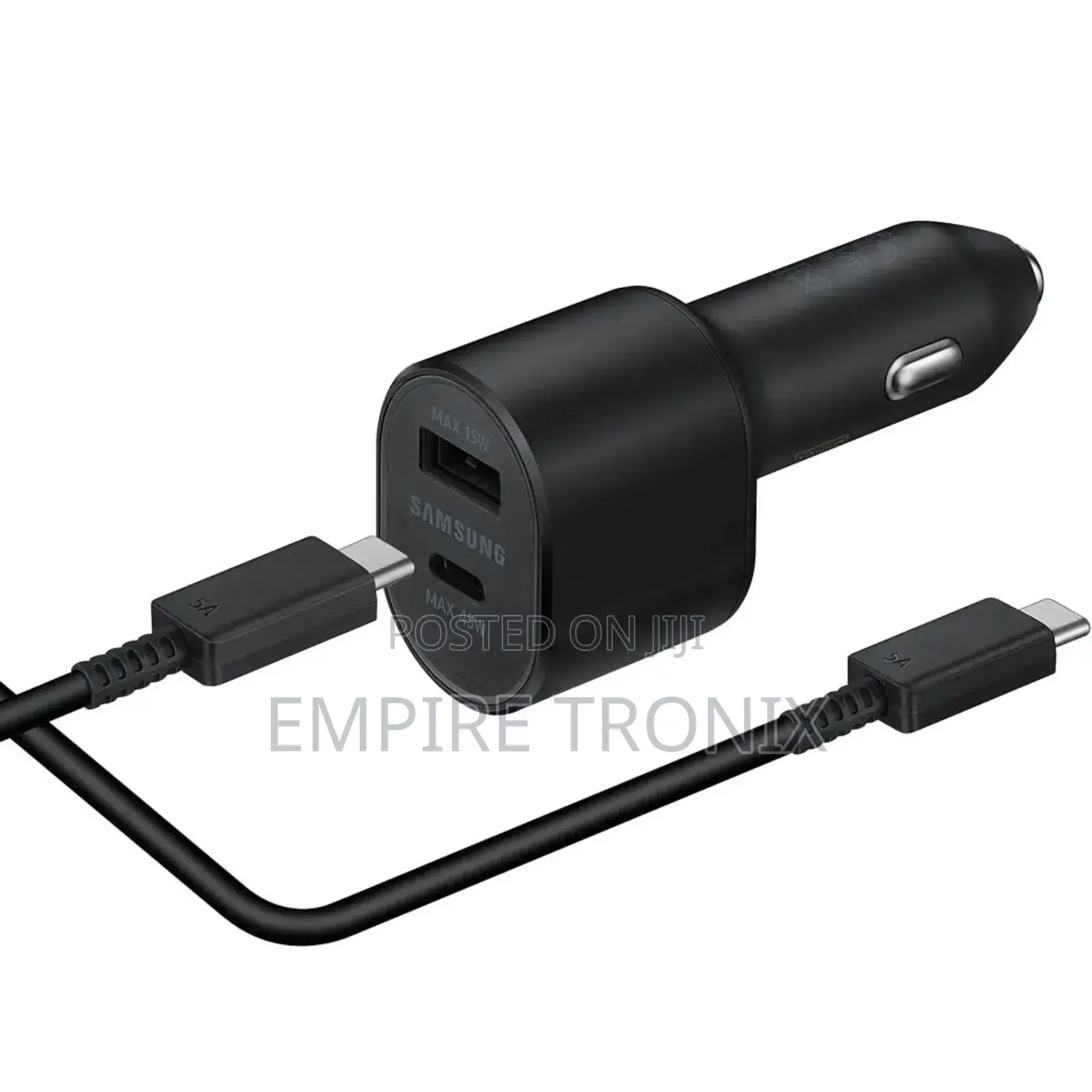 Samsung Super Fast Car Charger (45W+15W) | USB-C And USB-A