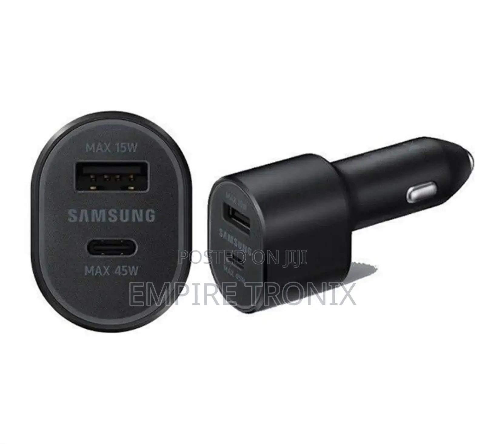 Samsung Super Fast Car Charger (45W+15W) | USB-C And USB-A