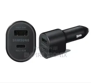 Samsung Super Fast Car Charger (45W+15W) | USB-C And USB-A