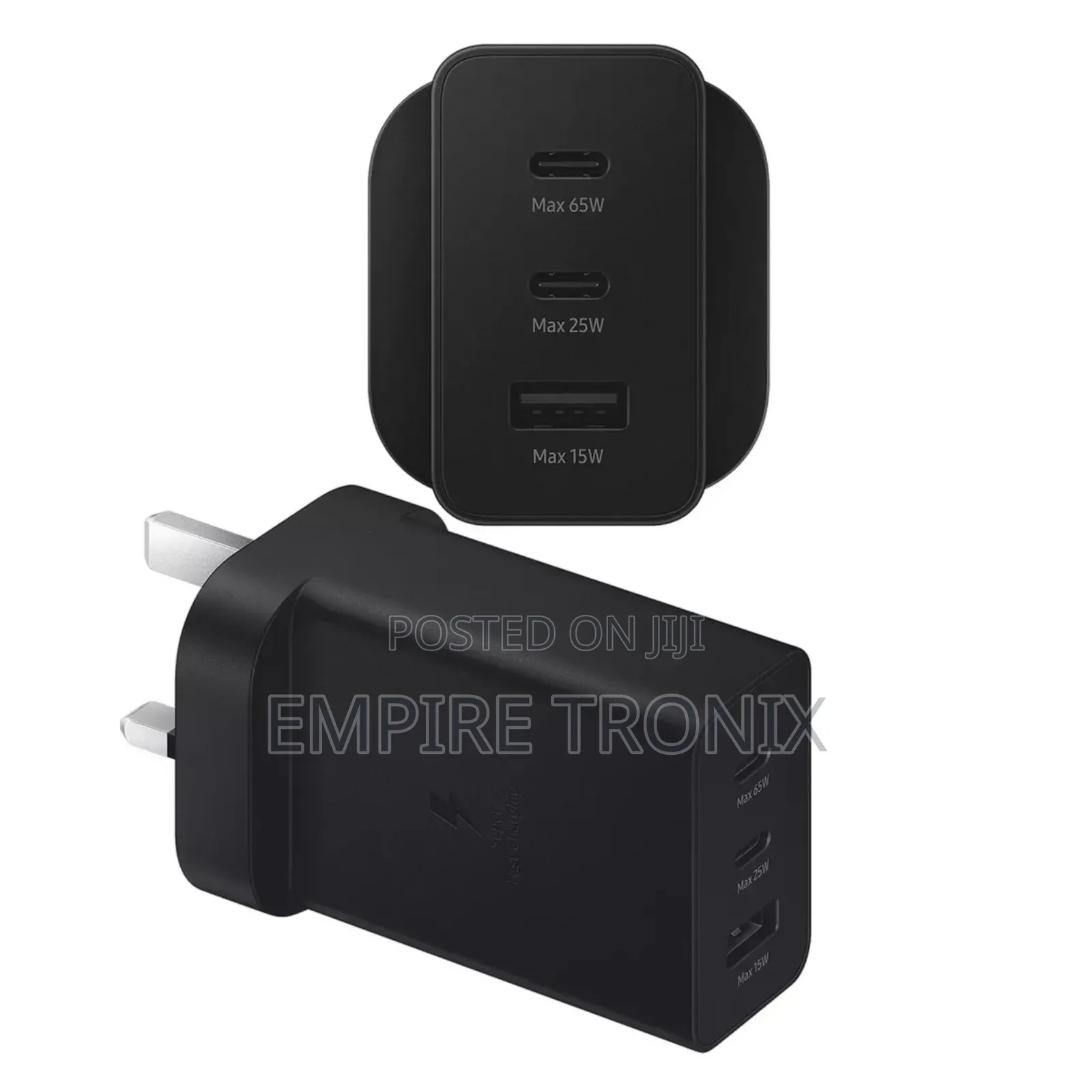 Official Samsung Charger 65W Super Fast Adapter Trio