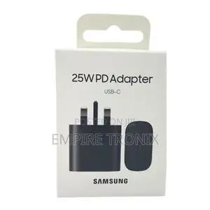 Samsung Fast Charger 25W PD USB-C Adapter 3 Pin- Black